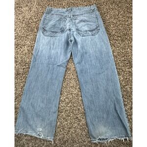 Vintage Y2K Anchor Blue Jeans Blue Denim Pants Baggy Loose Skater Men's 36x30